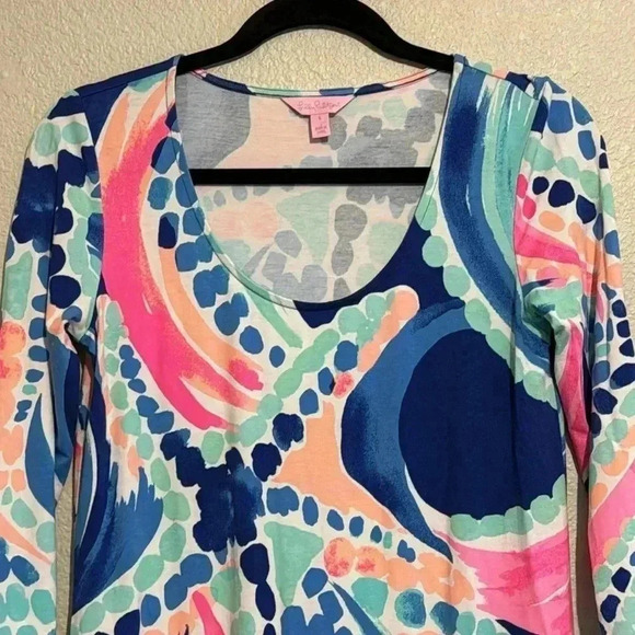 Lilly Pulitzer Ariana Ocean Jewels Asymmetrical Hem Dress - Picture 4 of 6